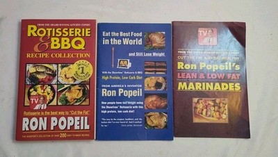 Lot Of 3 Ron Popeil Showtime Rotisserie Books Good Condition Paperback 