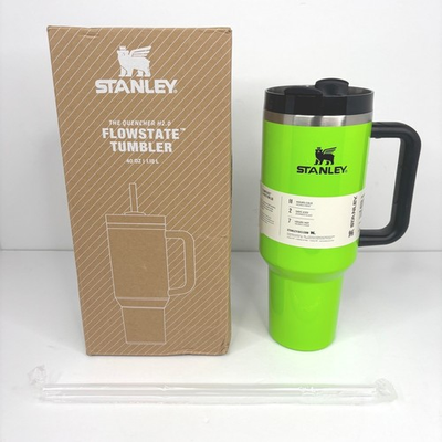 #ad #ad Stanley 40oz Quencher H2.0 FlowState Tumbler Electric Yellow Neon Green New $49.00
