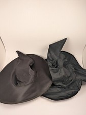 Lot Of 2 Witch Hats For Decoration Or Props Halloween Black Triangle Hats Read 