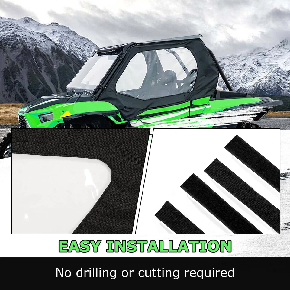 Puertas superiores blandas para 14-22 Polaris RZR XP 1000 / XP Turbo / S 1000 / 900 / S 900 Foto 4 de 4