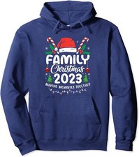 Family Christmas 2023 Matching Squad Santa Elf Funny Unisex Hooded Sweatshirt