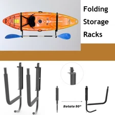 2 PCS Folding Kayak Storage Wall Mount Hanger Rack for Canoe Paddle Kayak Hook10