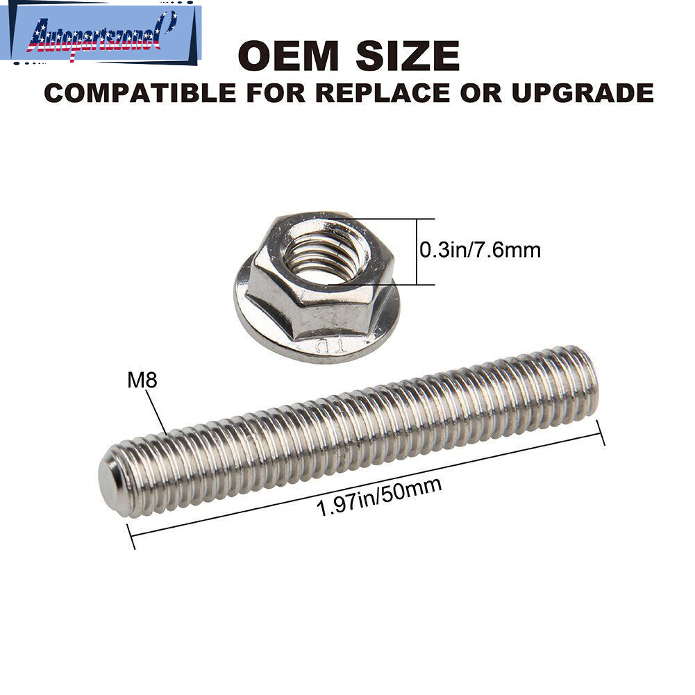 Stainless Steel Bolts Exhaust Manifold Header Stud Kit For Ford F150 4.6/5.4L V8 eBay