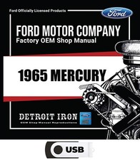 1965 Mercury Shop Manuals Wiring Diagrams Sales Data Parts Books On Usb