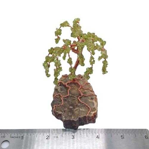 Peridot, weeping willow, 3.5", tree, sculpture, gemstone, specimen, #2048 - Picture 9 of 10
