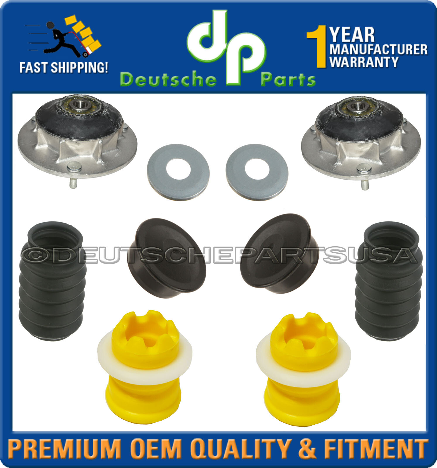 STRUT SHOCK MOUNT BEARING BUMP STOP KIT For BMW E90 E91 E92 xi xDrive