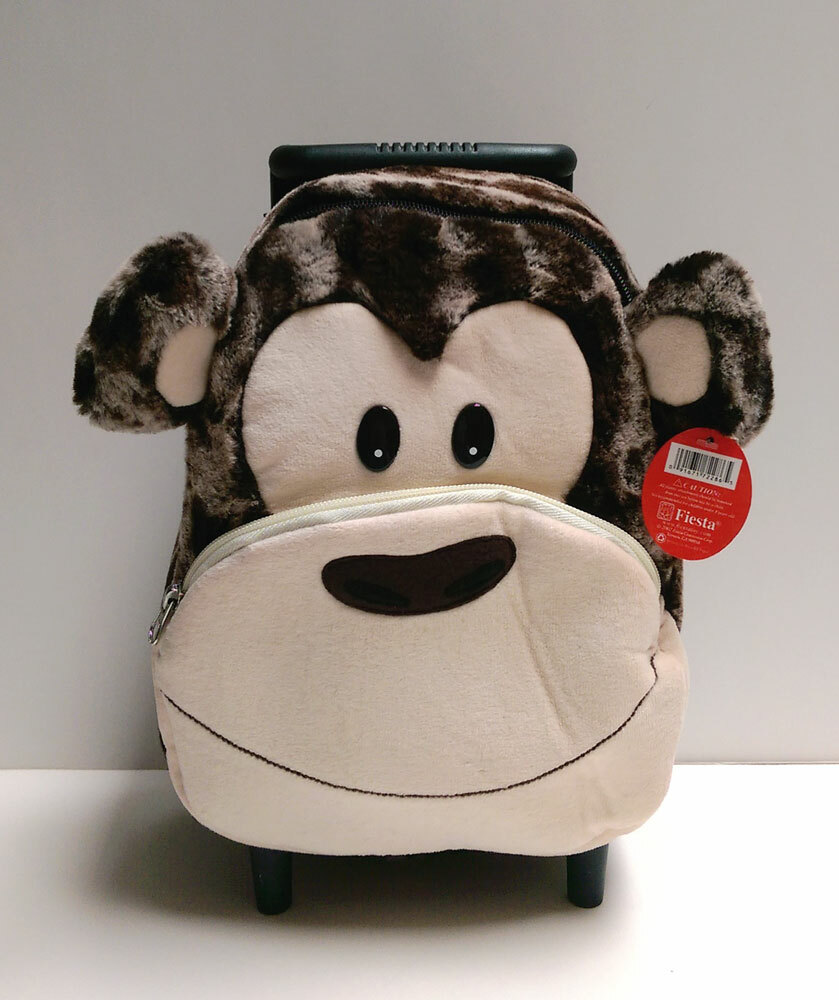 avon kids monkey backpack 2 in 1 Children's Monkey Rolling Trolley Backpack Toddler Kids School  Travel Bag