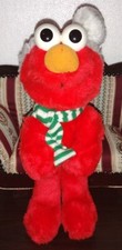 Tyco Sesame Street 15" Elmo Scarf Hat Holiday Stuffed Plush Christmas Toy H