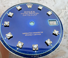 VINTAGE ROLEX ZIFFERBLATT MIT BRILLANTEN FÜR KALIBER 1560 TURN-O-GRAPH