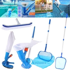 New Swimming Pool Spa Suction Vacuum Head Brush Cleaner Cleaning Kit Accessories