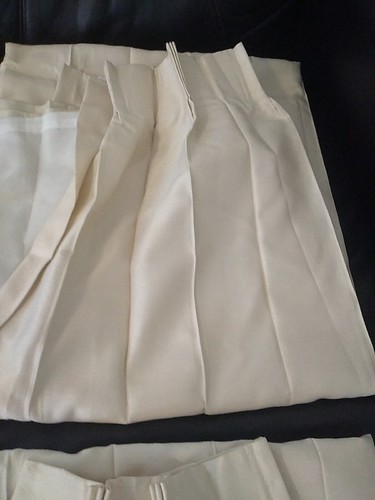 JCP HOME CURTAINS PINCH PLEATED 2 DRAPES 24" WIDE 82”LONG IVORY - Picture 2 of 12