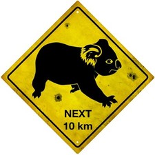 aufkleber sticker auto motorrad australien straßenschild koala