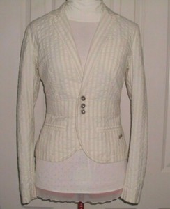 cream fitted jacket