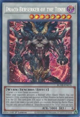 遊戯王OCG ドレイクン 1st Edition DRACO BERSERKER OF THE TENYI *** 1ST EDITION SECRET RARE BLMR