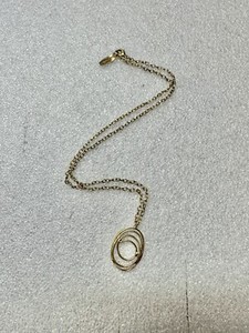 Authentic Designer Marsha Moran GP Gold Plated Endless Ovals Necklace 16”