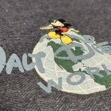 Vintage Disney World Puff Mickey Mouse USA Made Embroidered Heavyweight T-Shirt.