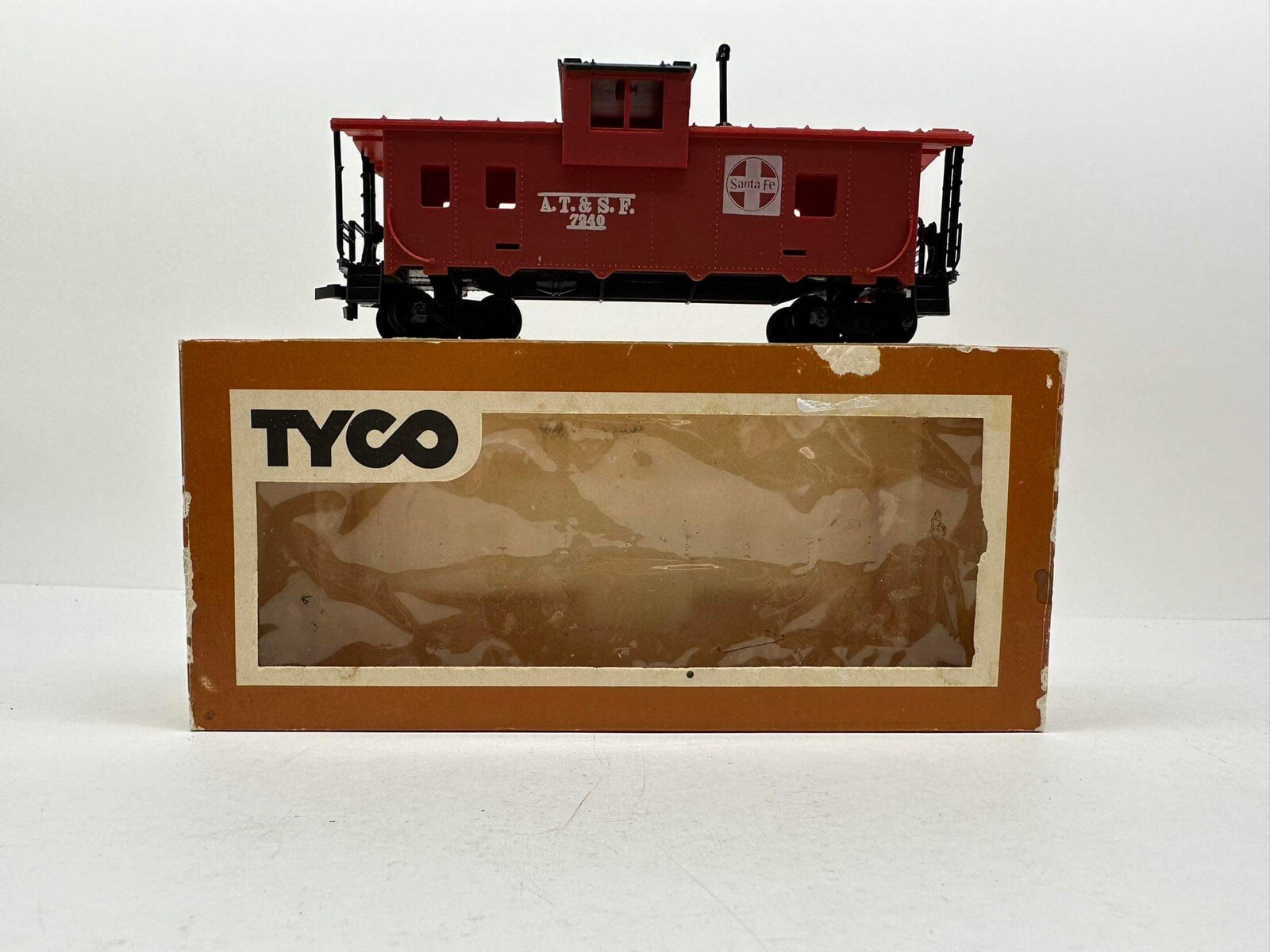 Tyco Red Caboose Car ATSF SANTA FE #7240 HO Scale | eBay