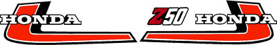 Z50 Mini Trail 50, Gas Tank  Decals, Graphics,  1976