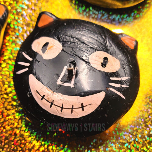 HALLOWEEN SCHWARZE KATZE SCHWIMMENDE KERZEN Retro Katze Vintage Beistle Stil - Bild 7 von 15