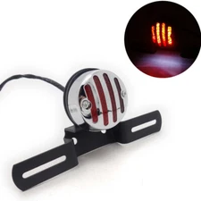 Motorcycle Grill Rear Tail Brake Stop Light Lamp For Bobber Chopper Cafe Racer
