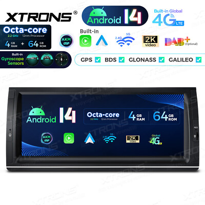 XTRONS Für BMW X5 E53 Autoradio 10.25'' Android 14 4G+64GB GPS Navi mit Gyroskop