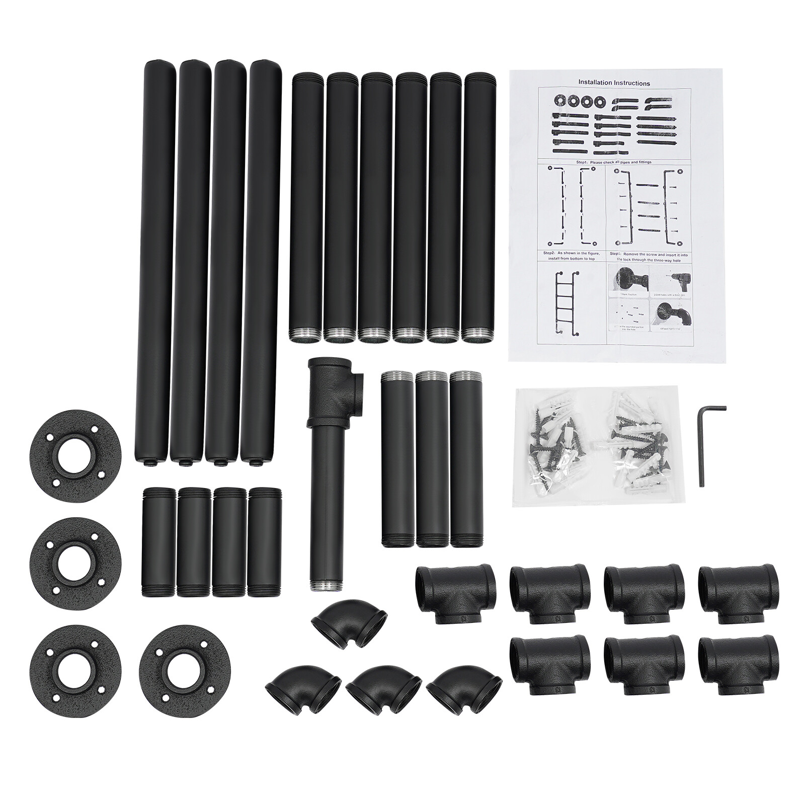 Retro Dormitory Special Climbing Ladder Thickened Metal Fixed Wall Step Ladder