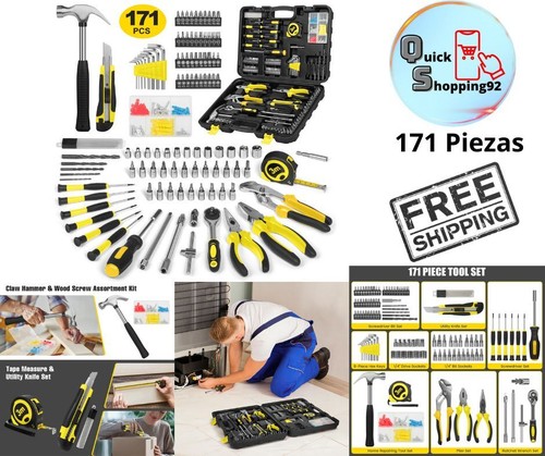 Juego De Herramientas De 171 Piezas Para El Hogar Mecánica Estuche Herramientas