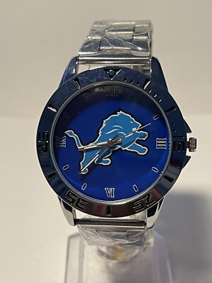 Detroit Lions NFL Casual Stainless-Steel Wristwatch NEW
