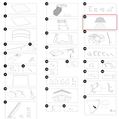 Thule Tepui Kukenam 3 Canopy + Rainfly Set - Haze Gray for Tepui Kukenam