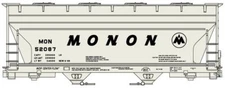 Accurail ACF 2-Bay Covered Hopper Monon #52087 HO Scale Kit