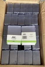 25 Packs of 10 HF Hobby 130pt Point 3x4 Thick Toploader Half Case 250 Toploaders