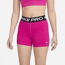 Nike Pro 365 Women's 5" Compression Workout Shorts Fireberry Black L CZ9831-616