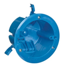 Carlon 18 cu in Round Polycarbonate 1 gang Electrical Ceiling Box Blue B618RR