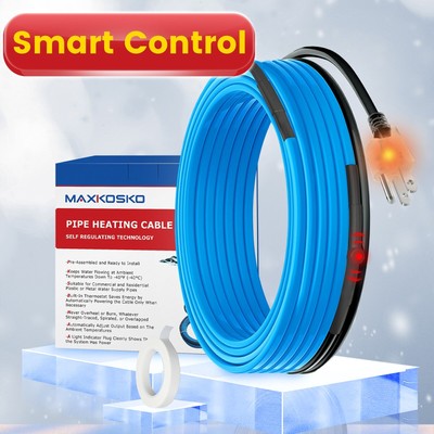 MAXKOSKO 100ft Heat Tape for Water Pipes Prevent Freezing by Maintaining Warmth