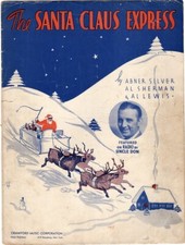 The Santa Claus Express, Radio Uncle Don Photo, 1935, Antique Sheet Music