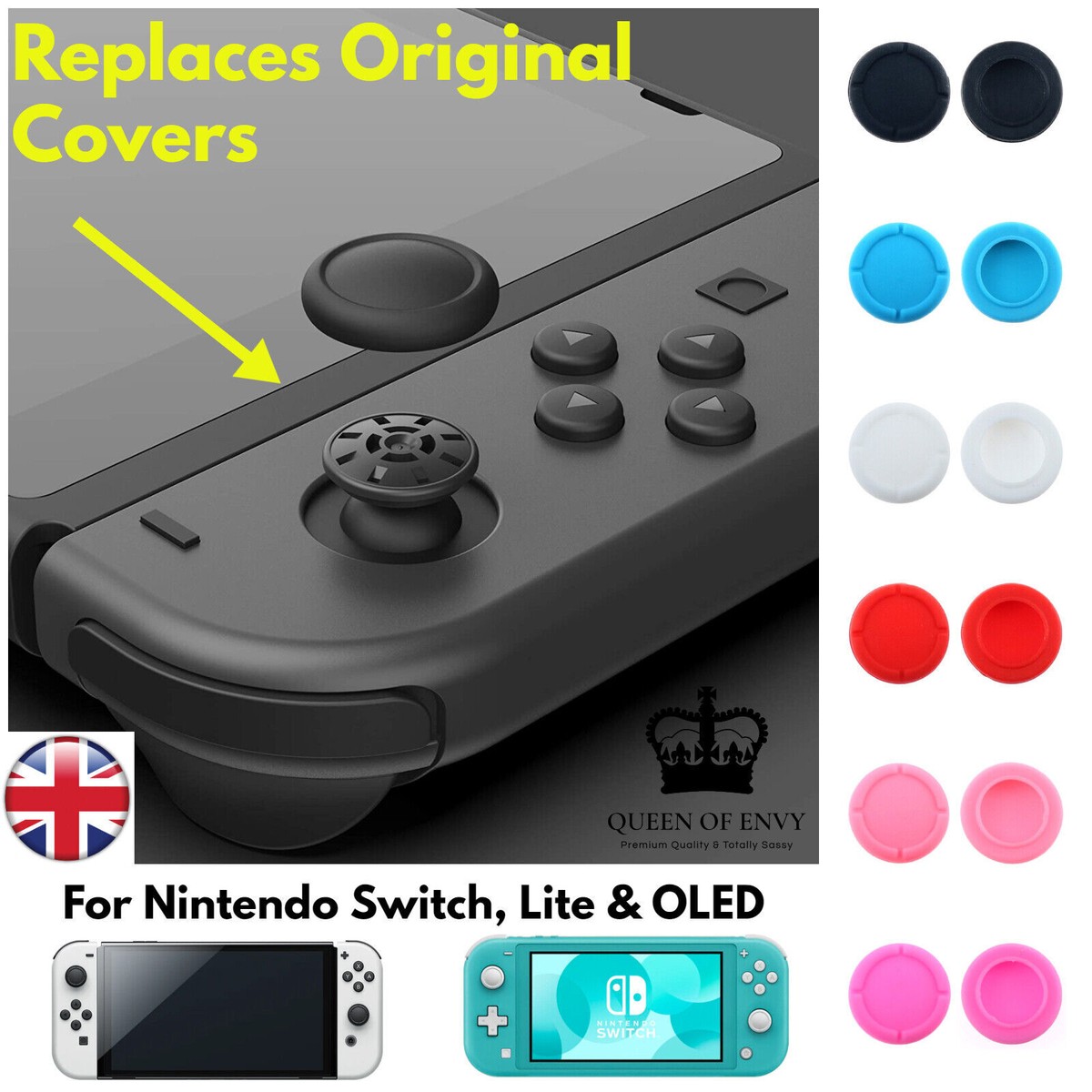 Nintendo Switch Grips Replacement Covers Pads Joy Con Caps Thumb