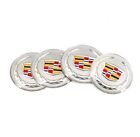 4 Pcs 65mm Car Wheel Center Hub Caps Trim Stickers Emblem For Cadillac Silver