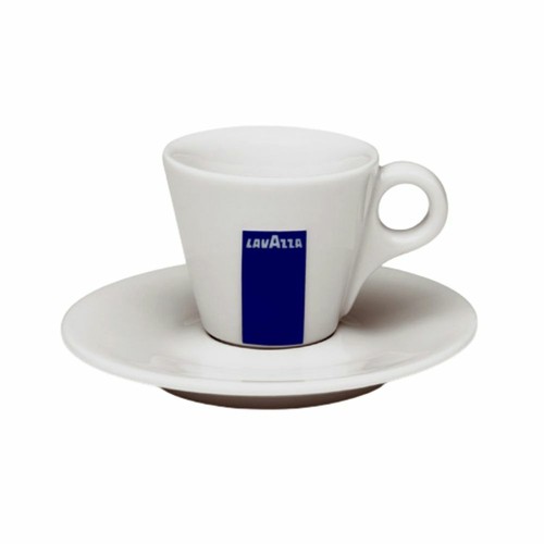 Set 6 tazzine caffe' espresso blu collection Lavazza in porcellana con piattino - Foto 2 di 2