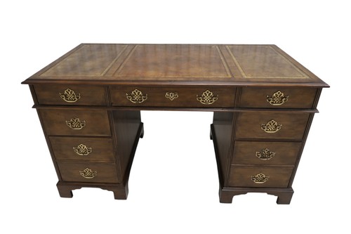 Baker Furniture Collectors Edition Georgian Walnut Executive Desk