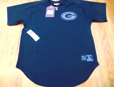 MITCHELL & NESS NFL GREEN BAY PACKERS FINALS SECONDS BLACK MESH JERSEY SIZE L