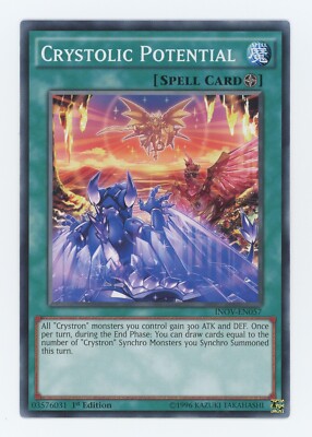 Yugioh Crystolic Potential INOV-EN057 Common 1st Edition x3