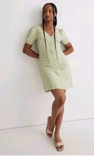 Madewell Women's Mini Dress Size 2 Green 100% Viscose