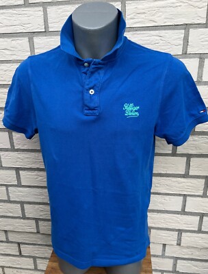 Hilfiger Denim-Herren Poloshirt-blau-Größe L