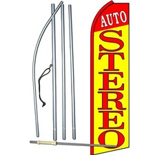 Auto Stereo Complete Swooper Flag Bundle