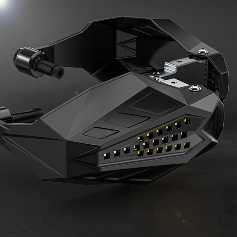 2x Motorcycle Scooter Hand Guards Rainproof Board w/ Lights Windproof Hand Cover eBay