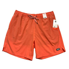 SAXX Ballpark Pouch 2N1 Men's Swim Trunks 7" Shorts Orange Oh Buoy Sz XL NWT