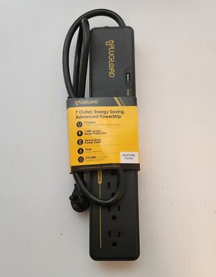 NEW 7 Outlet Energy Saving Advanced Power Strip Made By PlugLoad Heavy Duty