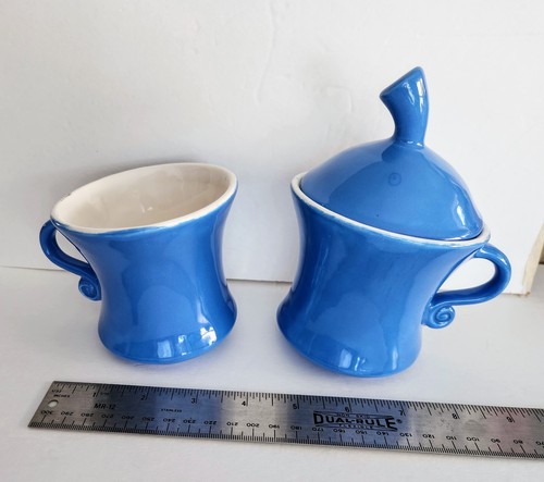 Set of Two Whimsical Dancing Blue Coffee/Hot Chocolate Mugs - Picture 13 of 13