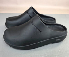 OOFOS OOcloog Casual Slip On Recovery Unisex Black Clogs Women's Size 6