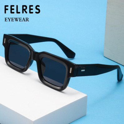 Thick Frame Square Sunglasses Men Outdoor Driving Party Glasses UV Protection 
